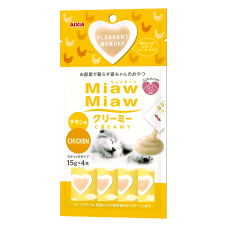 Aixia Miaw Miaw Creamy Chicken 15g x 4's (5 packs), MMCM5 (5 packs), cat Treats, Aixia, cat Food, catsmart, Food, Treats